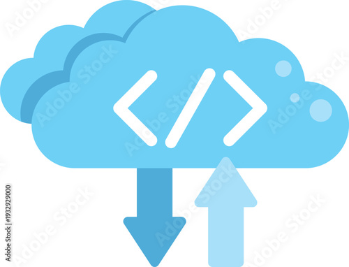 Cloud computing platform transferring data and application code