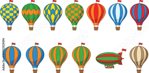 Set of futuristic sci-fi danger warning screens, hazard symbols, biohazard icons, radiation alerts, and lethal threat interface, flat vector illustration.