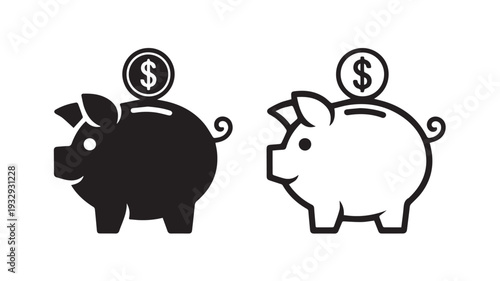 piggy bank with dollar sign