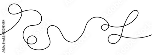 Minimal doodle curve simple line