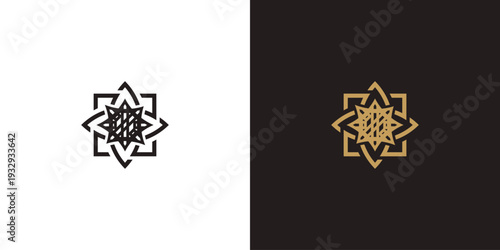 Creative islamic ornament background design with modern concept premium vector