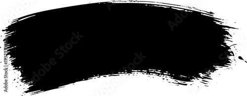 Abstract Black Paint Brush Stroke Grunge Texture Background