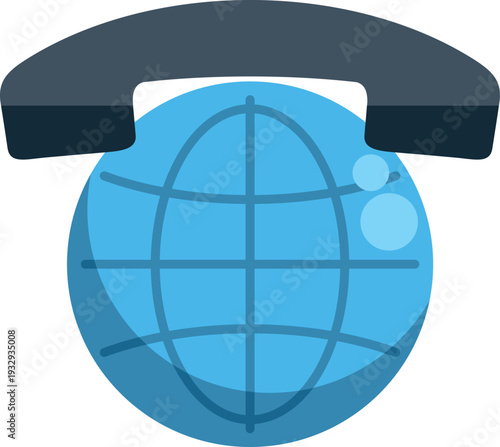 Modern flat design illustration symbolizing worldwide communication and connectivity