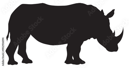 Black rhino vector Art illustrations
