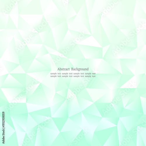 ミントグリーンのポリゴンクリスタル抽象背景 テクスチャ 正方形デザイン