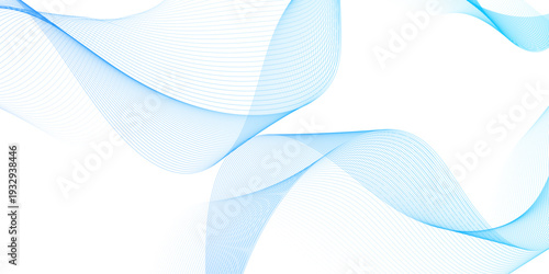 blue wave curve lines banner background design. Digital frequency track equalizer. Stylized line art background. modern soft luxury texture with smooth and clean vector subtle background illustration