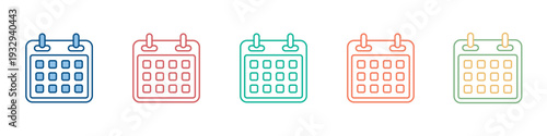 Calendar Icon Set Multiple Style Collection