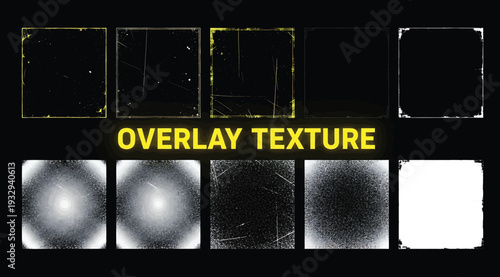 Overlay texture design elements with various patterns and effects