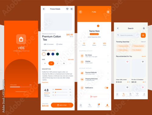 "The visual mood is energetic, contemporary, and highly professional. A bold, vibrant orange dominates the palette, conveying enthusiasm and action, while the crisp white backgrounds and clean 