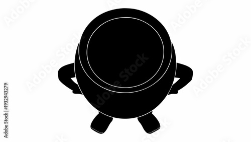 Confident businesswoman sitting with hands on hips in modern office