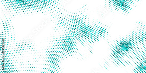Digital technology pattern background. Glowing blue dotted circle wallpaper. Abstract dot round grid backdrop for business, science, healthcare, medicine, finance design. Vector eps10