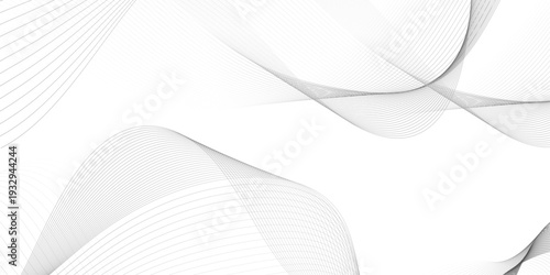 gray wave curve lines banner background design. Digital frequency track equalizer. Stylized line art background. modern soft luxury texture with smooth and clean vector subtle background illustration