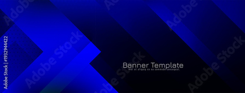 Modern geometric dark blue color elegant business banner