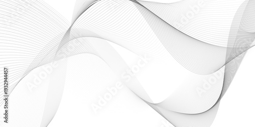 gray wave curve lines banner background design. Digital frequency track equalizer. Stylized line art background. modern soft luxury texture with smooth and clean vector subtle background illustration
