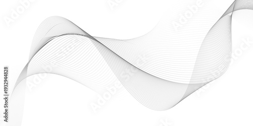 gray wave curve lines banner background design. Digital frequency track equalizer. Stylized line art background. modern soft luxury texture with smooth and clean vector subtle background illustration