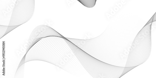 gray wave curve lines banner background design. Digital frequency track equalizer. Stylized line art background. modern soft luxury texture with smooth and clean vector subtle background illustration