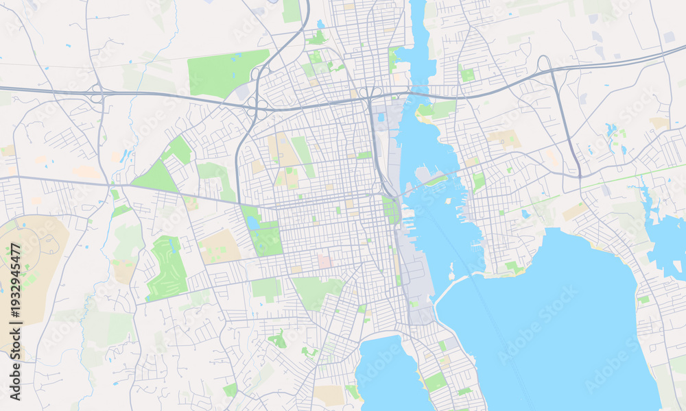 Obraz premium New Bedford Massachusetts map