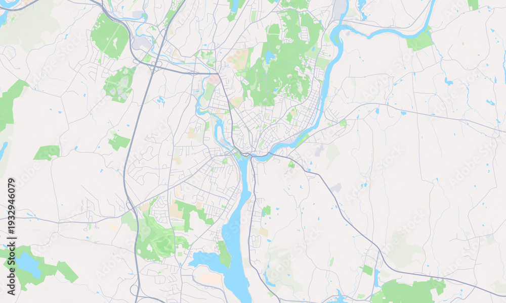 Obraz premium Norwich Connecticut map
