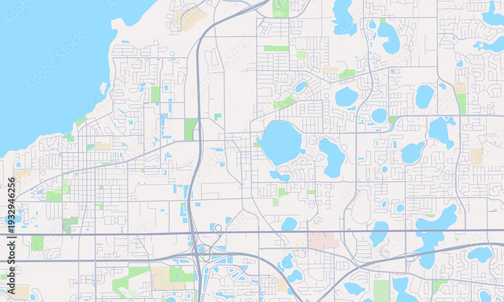 Fototapeta premium Ocoee Florida map