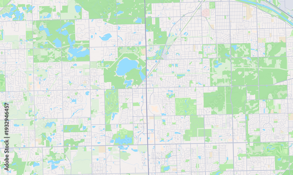 Fototapeta premium Orland Park Illinois map