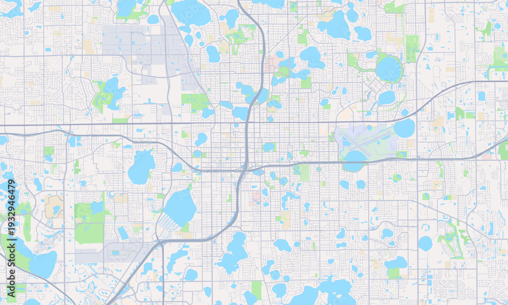 Obraz premium Orlando Florida map