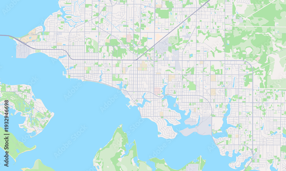 Obraz premium Panama City Florida map