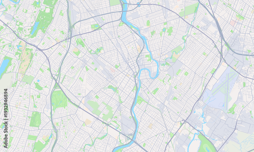 Fototapeta premium Passaic New Jersey map