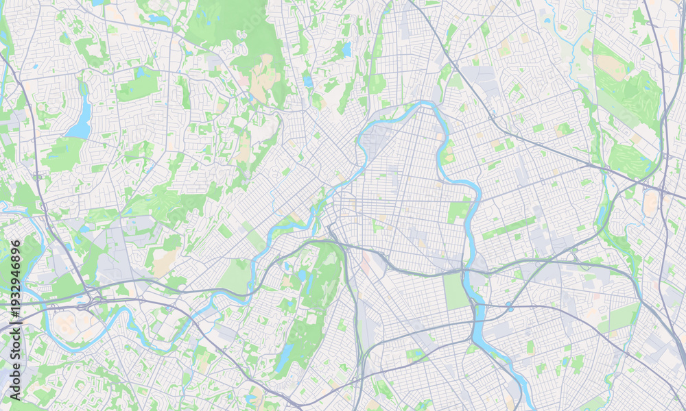 Fototapeta premium Paterson New Jersey map