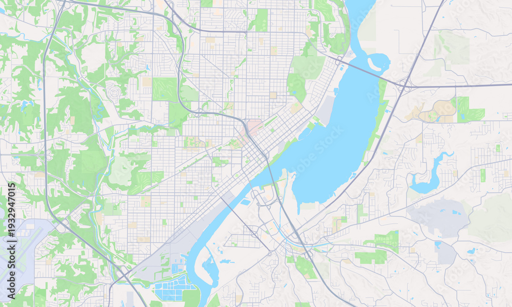 Fototapeta premium Peoria Illinois map