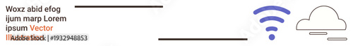 Wireless communication, cloud storage, internet access, data transfer, cloud technology, online systems. wireless signal and cloud icon. Wireless communication and cloud storage concept