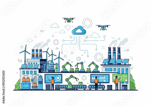 Smart Factory Automation and Cloud Connectivity Revolutionizing Industrial Production with Advanced Technology