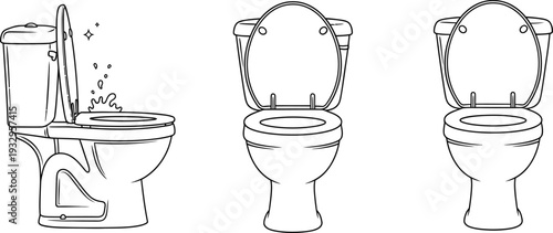 Toilet hygiene comparison open vs closed lids during flushing