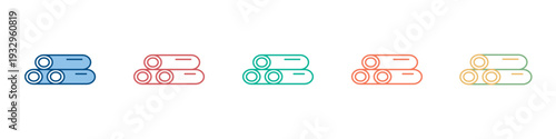 Steel Pipe Icon Set Multiple Style Collection