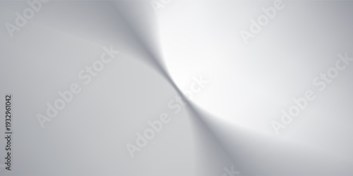 White grey studio room. Limbo light background. Abstract 3d gradient backdrop for product presentation. Minimal wall scene spotlight. Showcase, promotion display.