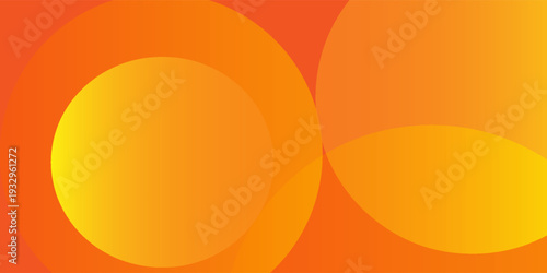 Bright abstract vector background with yellow and orange circular gradients. Modern geometric design for posters, eps 10