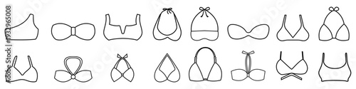 Brassiere icon vector set. Underwear  Illustration sign collection. Swimsuit symbol. Bra logo.