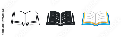 Personal growth concept illustrated by an open book with clearly visible pages and spine lying flat and centered as a single