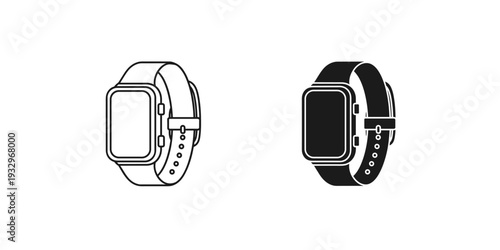 Comparison of two apple smartwatch designs with different band styles