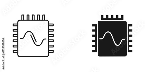 Comparison of analog amplifier chip packages with waveform illustrations inside