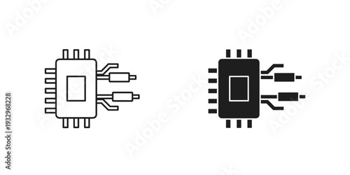 Comparison of two different types of integrated circuit chip packages with pins