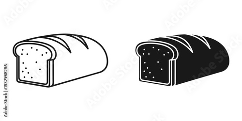Comparison of a regular loaf of bread and a whole grain loaf of bread