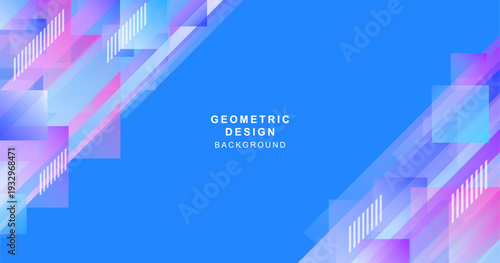 斜めの図形とグラデーションの四角形で組み合わせた幾何学的な背景素材