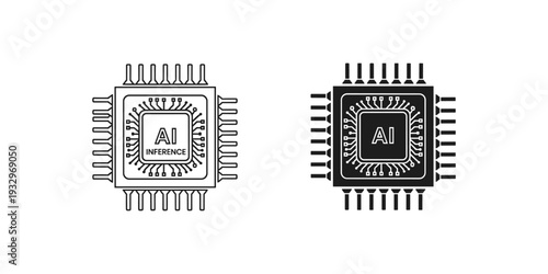 Two integrated circuit chips with different pin configurations shown side by side