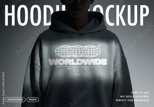 Oversized Hoodie Print Mockup