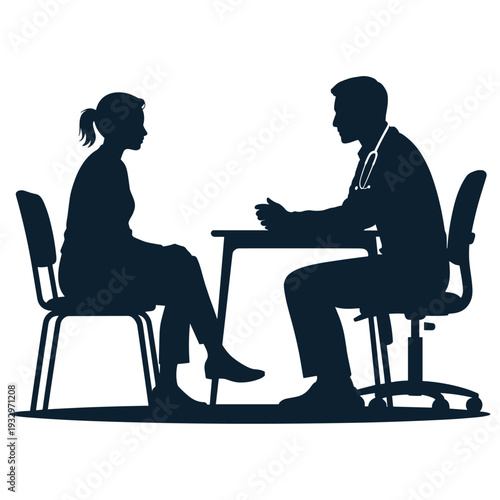 Psychologist Counseling Session with Patient in Therapy Office