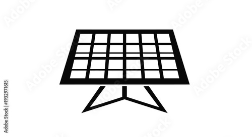 A stark black silhouette depicts an easel supporting a grid like canvas evoking artistic expression and design silhouette high quality