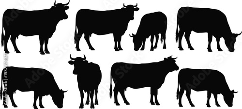 Puppy silhouette set, cute dog vector icons, canine breeds collection, domestic pet profile silhouettes, black animal figures, isolated puppy graphics, nature,