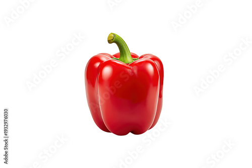 Red bell pepper displaying fresh healthy nutrition and organic natural food on transparent background
