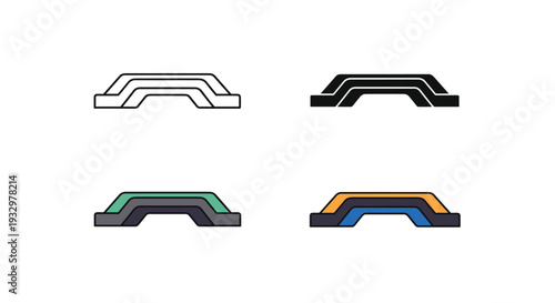 Geometric Shape Layered Design Commercial Graphic