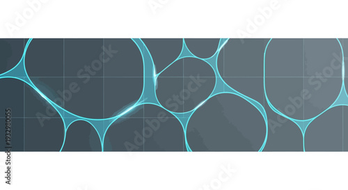 Abstract network of interconnected blue lines forming organic shapes.